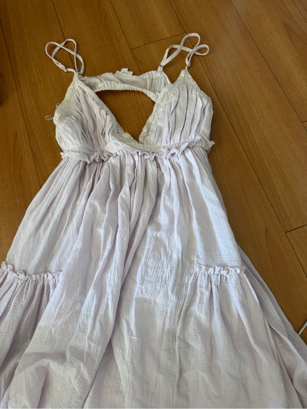 Lavender Spaghetti-Strap Summer mini Dress